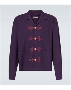 Вышитая шерстяная рубашка Astor, Purple Bode