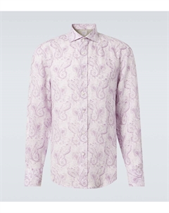 Льняная рубашка, Lavanda Brunello cucinelli