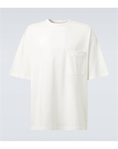 Футболка из хлопка и льна в стиле бокси, Chalk Lemaire