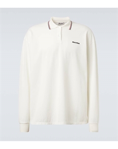 Хлопковая пике-поло, Bianco+Blu+Rosso Miu miu