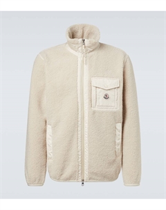 Флисовая кардиган-кофта на молнии, Pink Tint Moncler