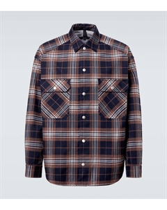 Клетчатая хлопковая рубашка-оверсайз Comme des Garçons Homme, Brown Comme des garçons homme