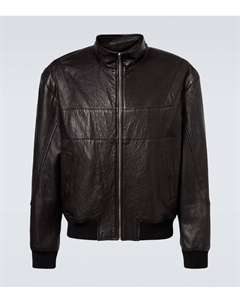 Кожаная куртка-бомбер, Noir Saint laurent