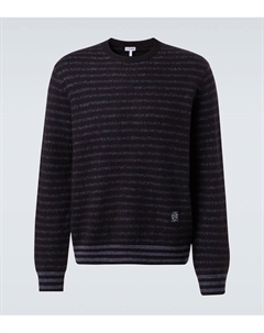 Полосатый свитер из шерсти Anagram, Dark Navy Loewe