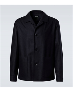 Шерстяная рубашка-оверсайз, Navy Blue Zegna