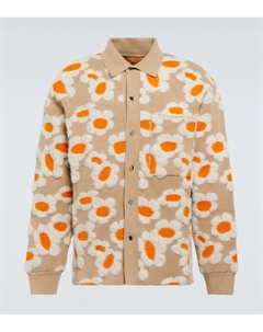 Рубашка Neve Fleurs оверсайз, Brown Flowers 70s Jacquemus