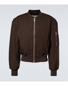 Укороченная шерстяная курка-бомбер oversize, Dark Brown Entire studios