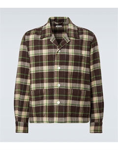 Вудкрест клетчатая шерстяная фланелевая рубашка-оверсайз, Brown Bode