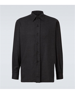 Рубашка из чистой шерсти, Dark Grey Rubinacci