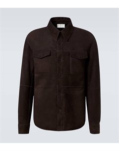 Бенто куртка из замши с подкладкой из овчины, Dark Brown The row