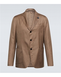 Однобортный пиджак из кашемира и шелка Lardini