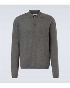 Почти хлопковый поло свитер, Grey Melange The row