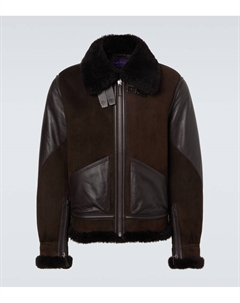 Кожаная куртка с замшей, Chocolate Ralph lauren purple label