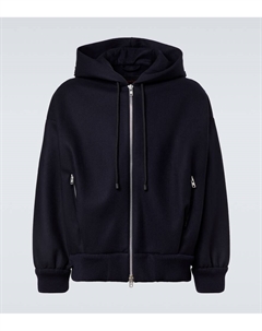 Украшенный худи из смесовой шерсти, Navy/Jet Simone rocha