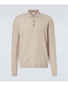 Почти хлопковый поло свитер, Beige Melange The row