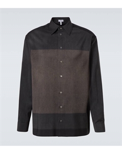 Шерстяная рубашка Albers, Black/Grey Loewe