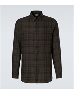 Кассандр клетчатая фланелевая рубашка, Falkland Check Od Saint laurent