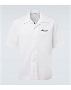 Хлопковая поплиновая блузка в стиле боулинг, White Givenchy