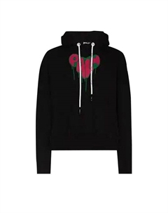 Худи Spray Heart Hoodie, Black/Fuchsia Palm angels