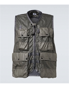 Техническая майка с логотипом CS II, Smoked Pearl C.p. company