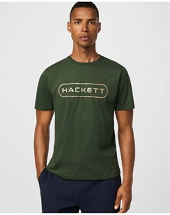 Мужская футболка с классическим логотипом, хаки Hackett