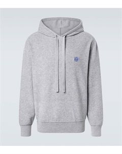 Вязаный худи из шерсти, Light Grey Melange Loewe