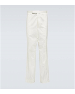 Хлопковые чинос из твила с высокой посадкой, White Thom browne