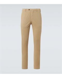 Хлопковые чиносы из твила, Beige Canali