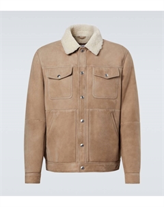 Дубленка с отделкой из овчины, Nocciola Brunello cucinelli