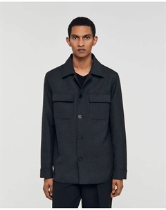 Мужская шерстяная рубашка, черный Sandro