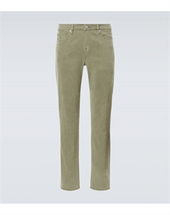Брюки L'Homme slim из твила, Washed Military Frame