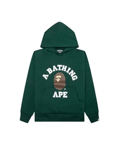 Худи College Puffy Relaxed Fit Pullover Hoodie, Green Bape