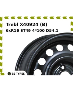 Колесный диск Trebl X40924 (B) 6xR16 ET49 4*100 D54.1