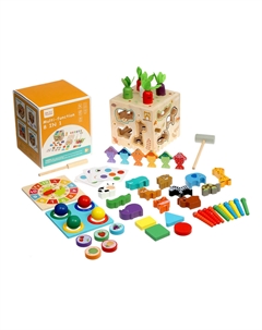 Детский сортер 8 в 1, деревянный Nobrand