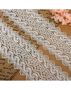 Кружево гипюровое, 105 мм, 6.8±0.5 м, цвет белый Арт узор
