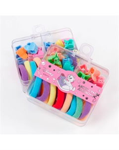 Набор подарочный, резинка для волос 10 шт., заколка крабик 10 шт., коты аристократы Disney