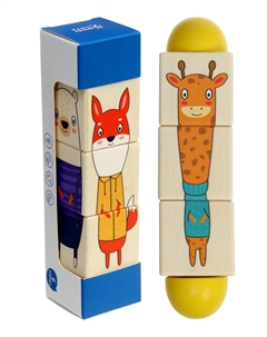 Кубики деревянные на оси Nobrand