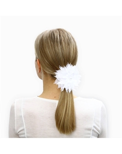 Бант для волос на резинке школьный, белый, 11 см, кошечка мари Disney