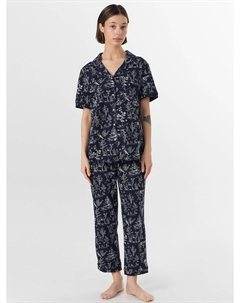 Комплект домашний женский синий с узором Mark formelle