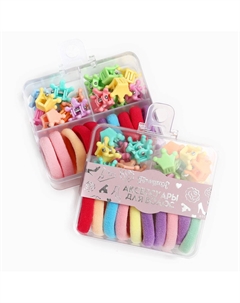 Набор подарочный, резинка для волос 10 шт., заколка крабик 10 шт., принцессы Disney