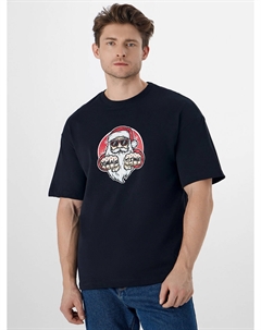 Футболка мужская черная с новогодним принтом Mark formelle