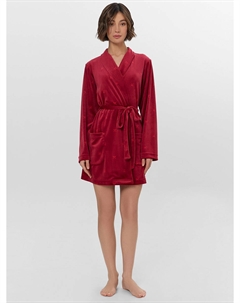 Халат женский красный с узором бантиков Mark formelle