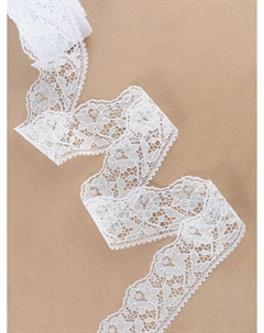 Кружево капроновое, 60 мм, 10±1 м, белое Арт узор