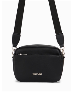 Сумка женская кросс-боди на молнии, 16×7×17 см, черная Textura