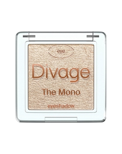 Тени для век THE MONO компактные с шиммером тон 01 Бежевый Divage