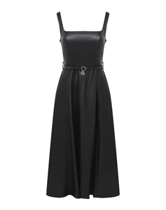 Платье из экокожи с поясом Rinascimento