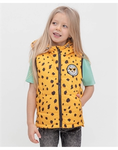 Жилет с капюшоном желтый Button blue