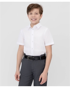 Сорочка классическая с коротким рукавом белая Button blue