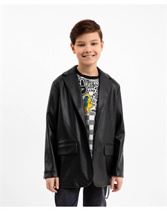 Пиджак кожаный черный Gulliver