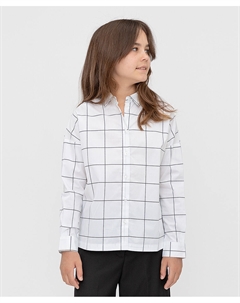 Блузка белая в клеточку Button blue